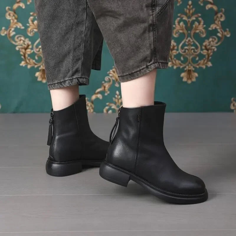 Classic Leather Ankle Boots