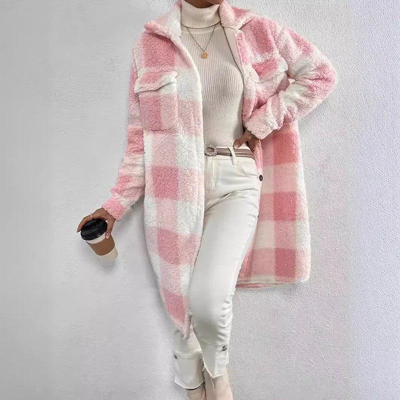 Plaid Sherpa Coat